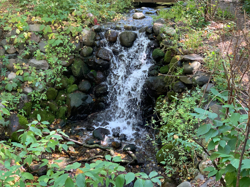 Waterfall in city park