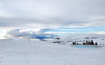 Blue sky after a snowstorm