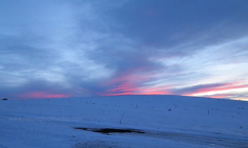 Winter sunset on the Palouse