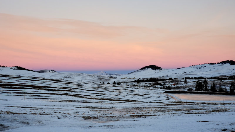 Pink sunrise on the Palouse