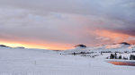 Sunset on the newly fallen snow.