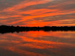 Orange sky over a Minnesotan Lake