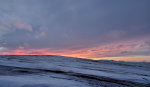 Sunset with snow