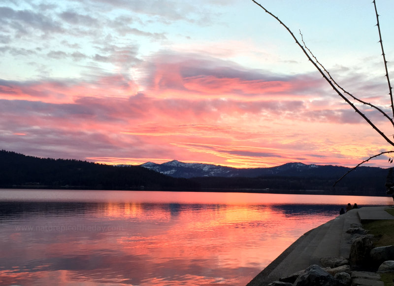 Sunset over Lake Couer D