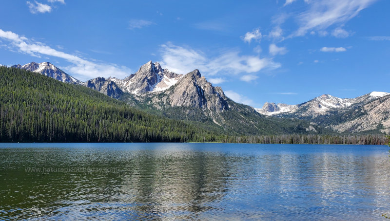 Sawtooth Mountains over Stanley Lake