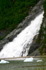 Glacier waterfall near Juneau, Alaska