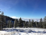 Blue sky over the snow 