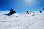 Snow in a chute