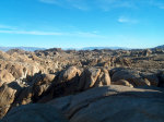 Alabama Hills rocky landscape in California where old western movies were filmed