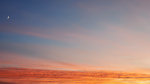 Sunset and moonrise in Washington