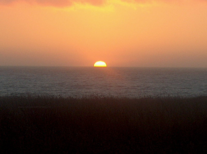 Sunset over the ocean