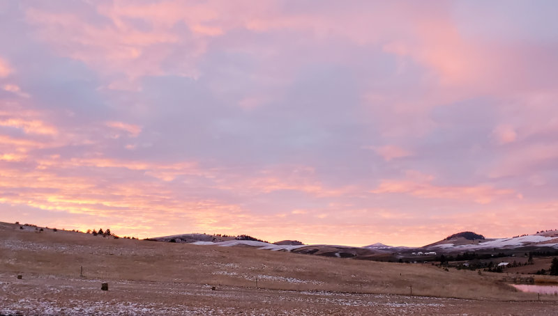 Winter Sunset in Idaho