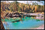 Swimming pool, swimming hole, turquoise color, nature picture.