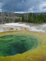 Morning Glory Pool, Yellowstone National Park.  Tour Yellowstone!  Picture of nature.