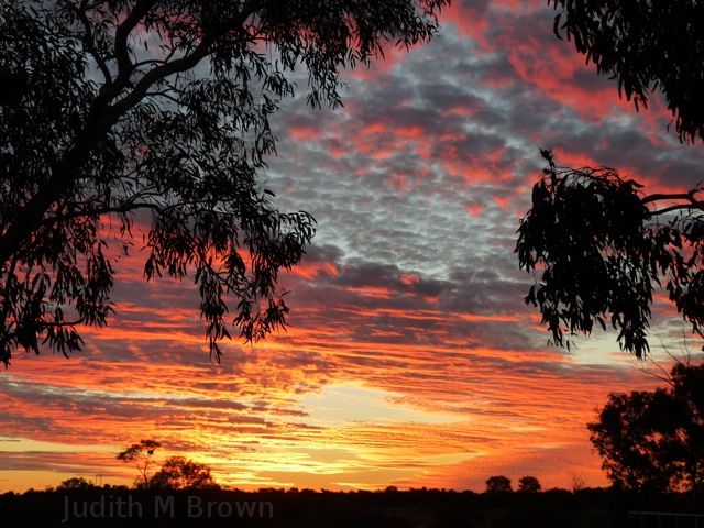 Gorgeous sunset over the Australian Outback