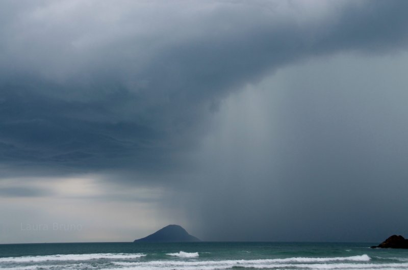 Storm over the ocean in Brazil