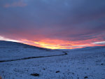 Sunrise, snow, field